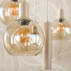 WoonStijl Hanglamp 4+3L Sfera beige