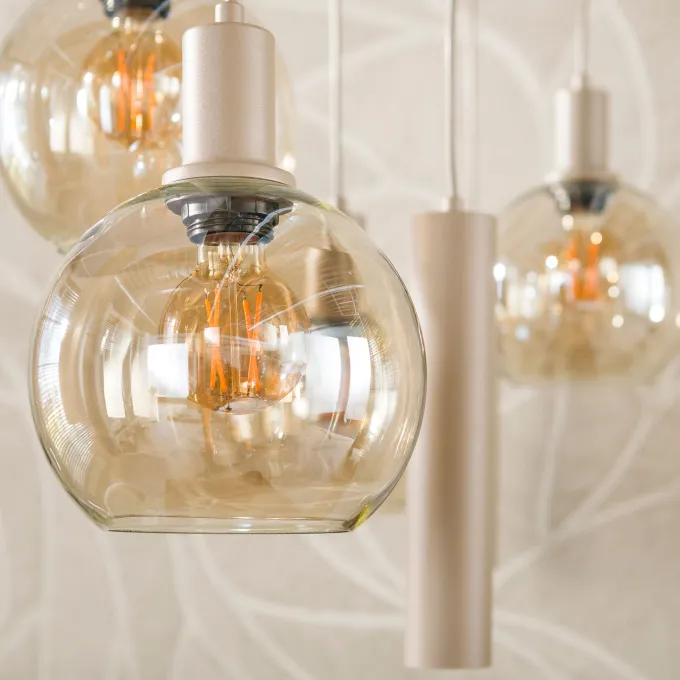 WoonStijl Hanglamp 4+3L Sfera beige