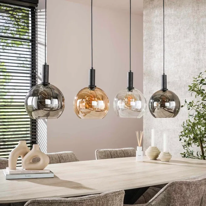 WoonStijl Hanglamp 4L Sfera tricolore