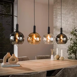 WoonStijl Hanglamp 4L Sfera tricolore