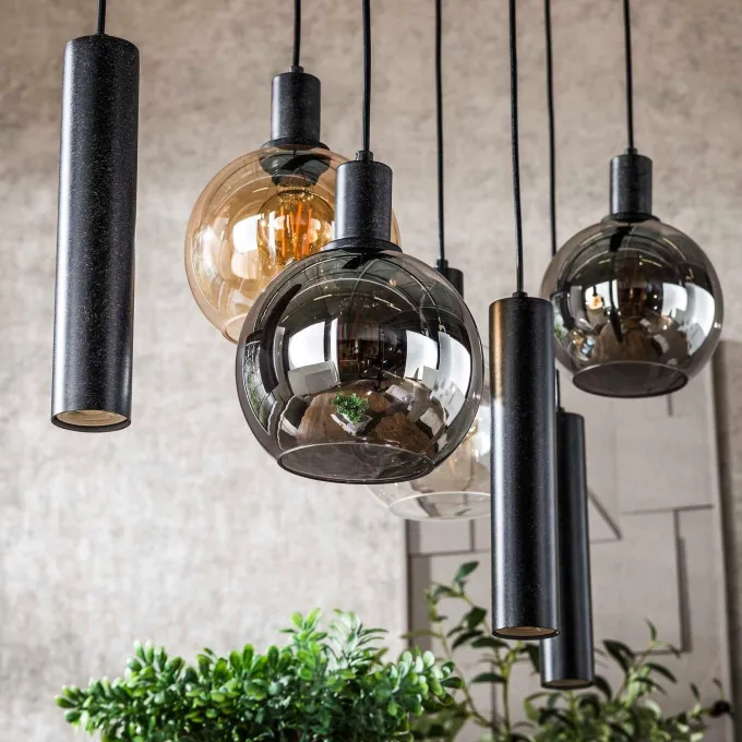 WoonStijl Hanglamp 4+3L Sfera tricolore