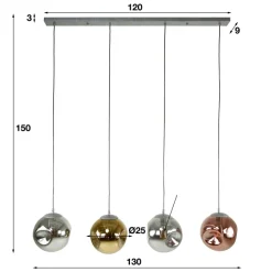 WoonStijl Hanglamp 4L stellar