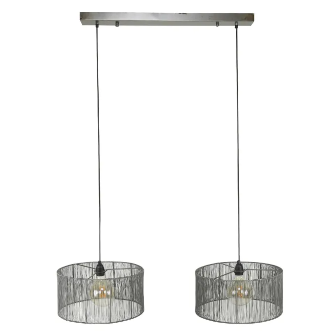 WoonStijl Hanglamp 2L stringshade metal