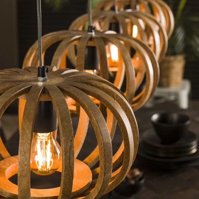 WoonStijl Hanglamp 4L stripes