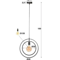 WoonStijl Hanglamp 1L Turn around - Industrieel design