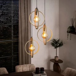 WoonStijl Hanglamp 3L Turn around getrapt beige