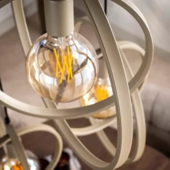 WoonStijl Hanglamp 3L Turn around getrapt beige