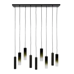 WoonStijl Hanglamp Lungo 5+4-lichts Sienna bruin
