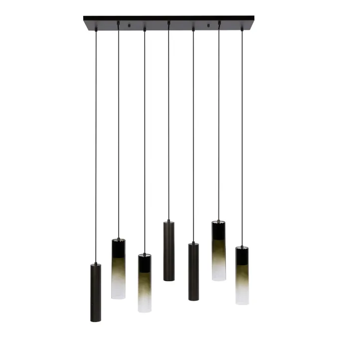 WoonStijl Hanglamp Lungo 4+3-lichts Sienna bruin