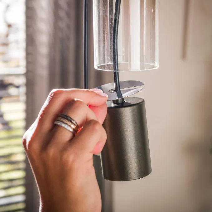 WoonStijl Hanglamp Lungo 4+3-lichts Sienna bruin