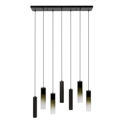 WoonStijl Hanglamp Lungo 4+3-lichts Sienna bruin