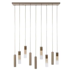 WoonStijl Hanglamp Lungo 5+4-lichts beige