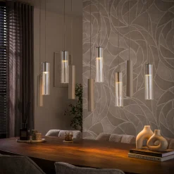WoonStijl Hanglamp Lungo 5+4-lichts beige