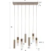WoonStijl Hanglamp Lungo 4+3-lichts Beige