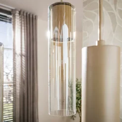WoonStijl Hanglamp Lungo 4+3-lichts Beige