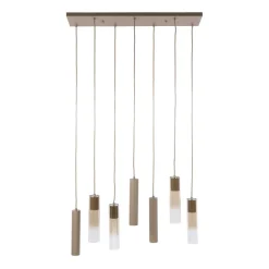 WoonStijl Hanglamp Lungo 4+3-lichts Beige