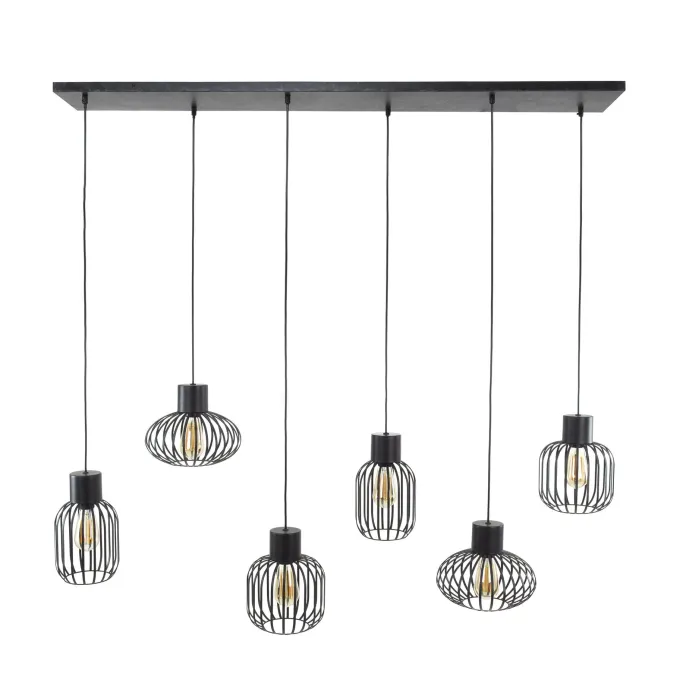 WoonStijl Hanglamp 3+3 mix metal
