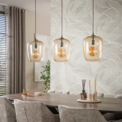 WoonStijl Hanglamp Python 3-lichts Amber glas