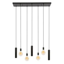 WoonStijl Hanglamp Senso 4+3-lichts Sienna bruin