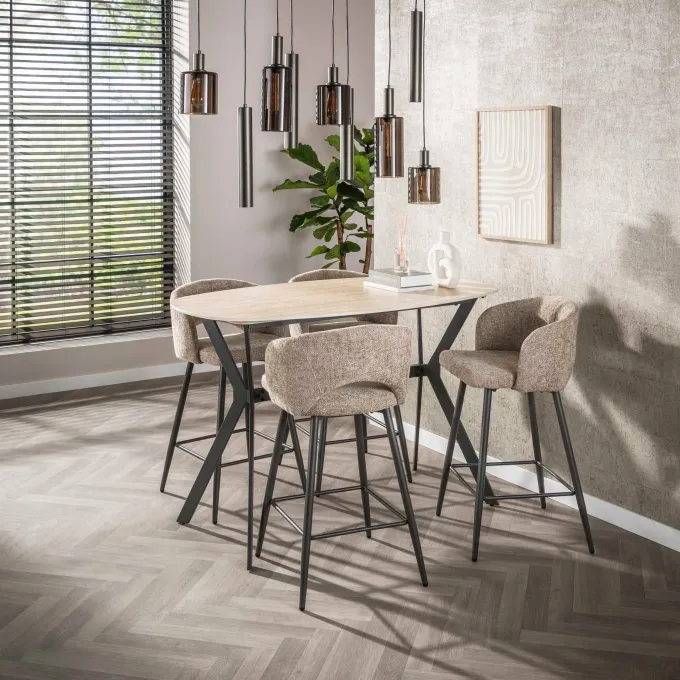 WoonStijl Hanglamp Sepiora 5+4-lichts Sienna bruin
