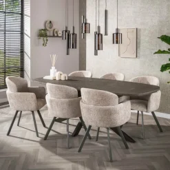 WoonStijl Hanglamp Sepiora 5+4-lichts Sienna bruin