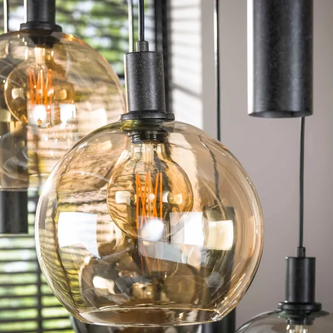 WoonStijl Hanglamp Sfera Tricolore 5+4-lichts