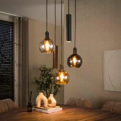 WoonStijl Hanglamp Sfera Tricolore getrapt 5-lichts Artic zwart