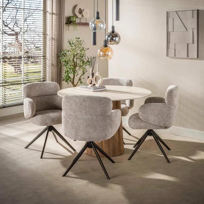 WoonStijl Hanglamp Sfera Tricolore getrapt 5-lichts Artic zwart