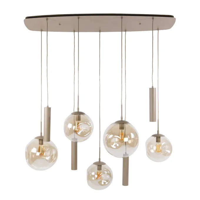 WoonStijl Hanglamp Stellar pendel 5+4-lichts Beige