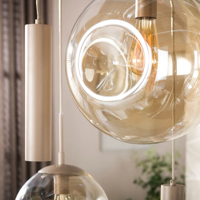 WoonStijl Hanglamp Stellar pendel 5+4-lichts Beige