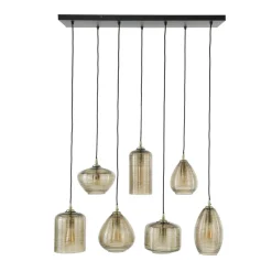 WoonStijl Hanglamp 4+3 stripe glass horizontal
