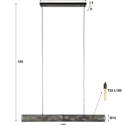 WoonStijl Hanglamp 120 tube mesh