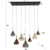 WoonStijl Hanglamp 4+3 wings mix glass