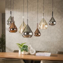 WoonStijl Hanglamp 4+3 wings mix glass