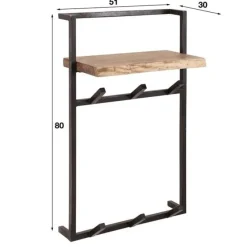 WoonStijl Kapstok air solid hoog 6 haken