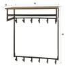 WoonStijl Kapstok Bruno hoog 2x6 haken Drift bruin
