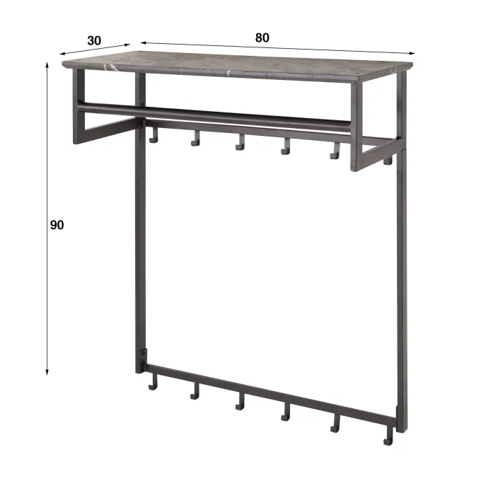 WoonStijl Kapstok Ceramic roede 12 haaks