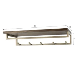 WoonStijl Kapstok Dune 5 haken beige