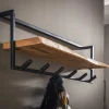 WoonStijl Kapstok Edge 6 hakenplank - Massief acacia naturel