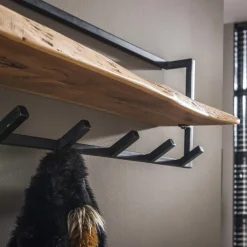 WoonStijl Kapstok Edge 6 hakenplank - Massief acacia naturel