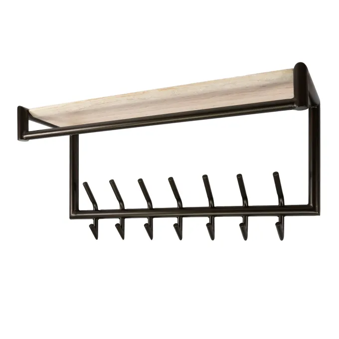 WoonStijl Kapstok Terra roede en hoedenplank 2x7 haken