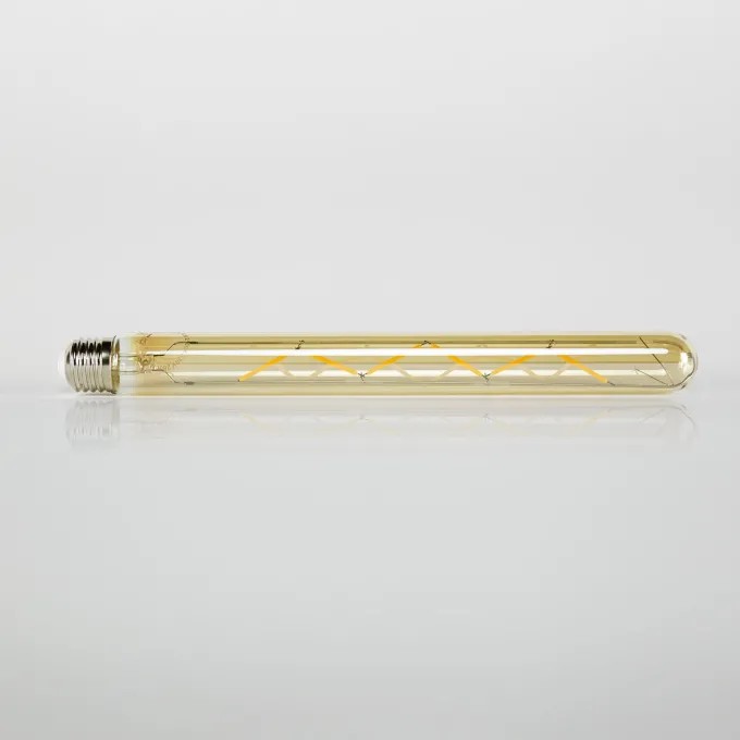 WoonStijl Lichtbron LED filament buis 30 cm - E27 4W 2100K 280lm dimbaar/Amberkleurig glas