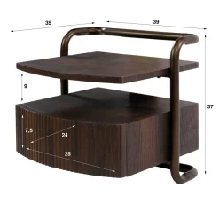 WoonStijl Nachtkastje Bend zwevend 1 lade