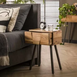 WoonStijl Nachtkastje / bijzettafel Demn acacia