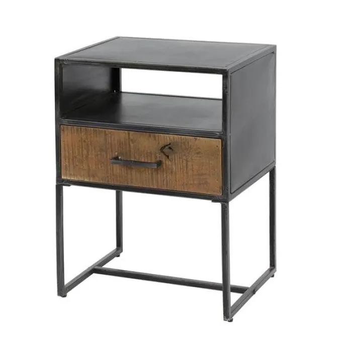 WoonStijl Nachtkastje Blend met 1 lade - Industrieel Design
