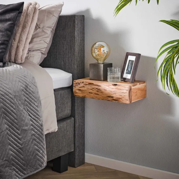 WoonStijl Nachtkastje 1 lade set van 2 tree L acacia