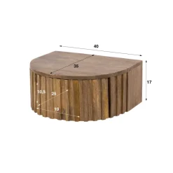 WoonStijl Nachtkastje Ridge zwevend 1 lade mango zand