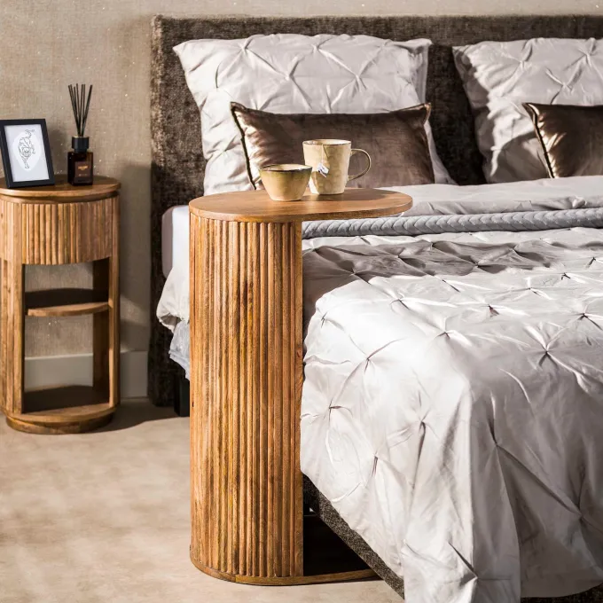 WoonStijl Overzettafel Wave mango zand