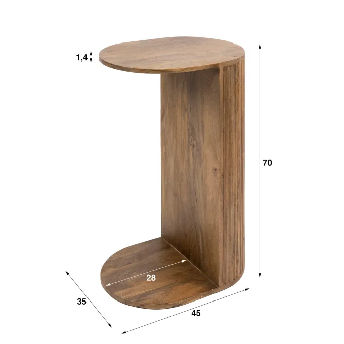 WoonStijl Overzettafel Wave mango zand