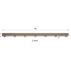 WoonStijl Plafondlamp Bar 7-lichts Beige